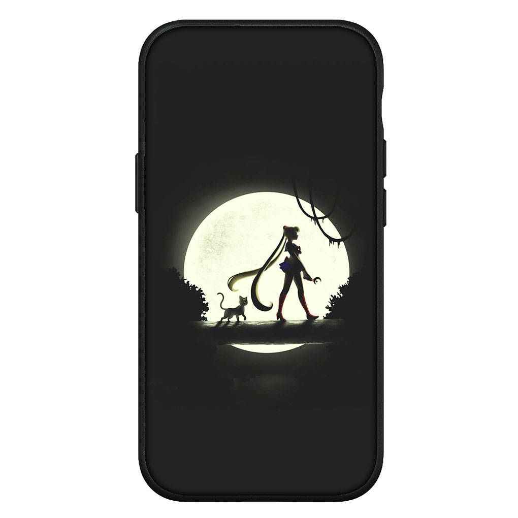 Cover for iPhone 16 15 Xiaomi Redmi Note 14 13 12 11 Pro Max X 8 9 16e Samsung Galaxy S25 S24 S23 Moto A4 OPPO Huawei Sailor Anime Moon Cat Phone Case