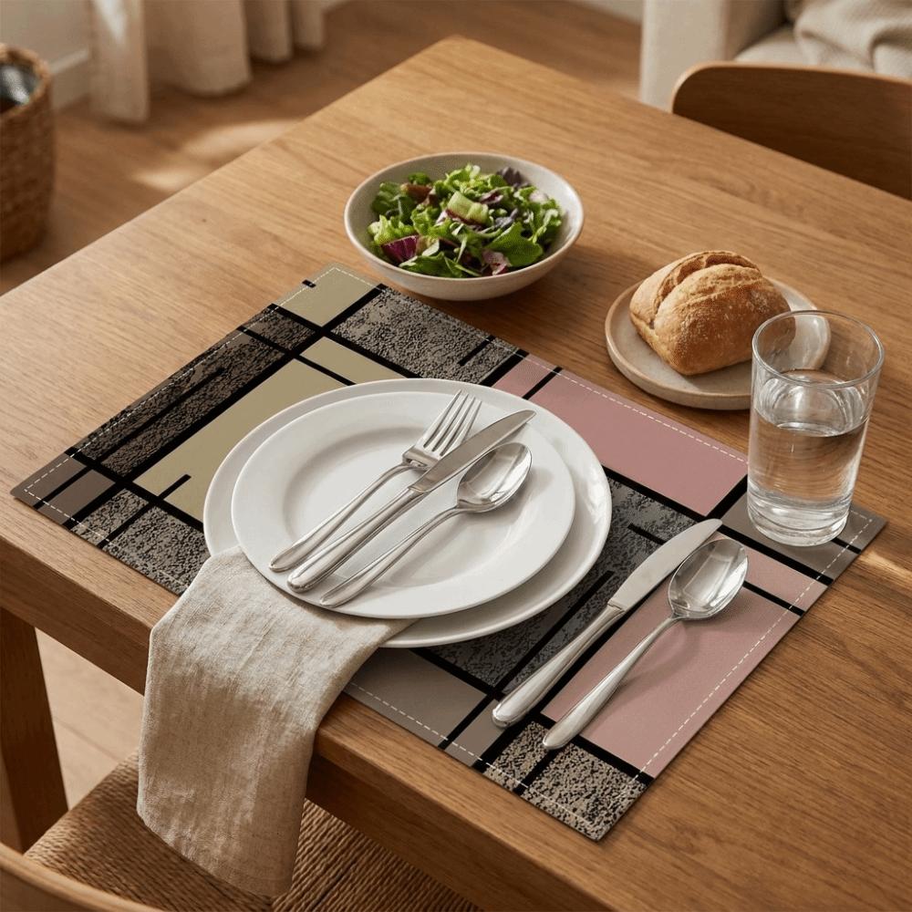 2PCS Oil-Proof Heat-Insulating Mat Ethnic Style Coffee Cup Mats Dining Table Mat Restaurant