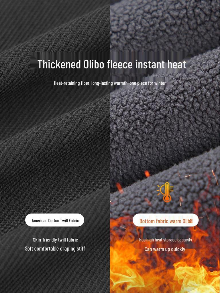 Men's Korean Relaxed Wide-Leg Velvet Sweatpants for Autumn and Winter