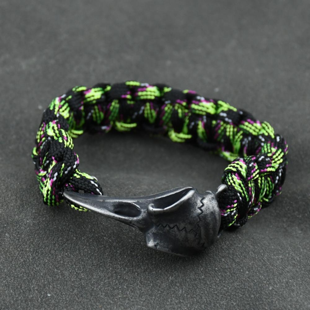 Roestvrij Staal Viking Odin Raaf Schedel Armband Mannen Vrouwen Gotisch Diy Valkut Teiwaz Kralen Wicca Sieraden Accessoires