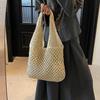 Yogodlns Casual Woven Straw Bag Large Capacity Fashionable Shoulder Beach Vacation Bag for Spring Summer Shopper Handbag Totes