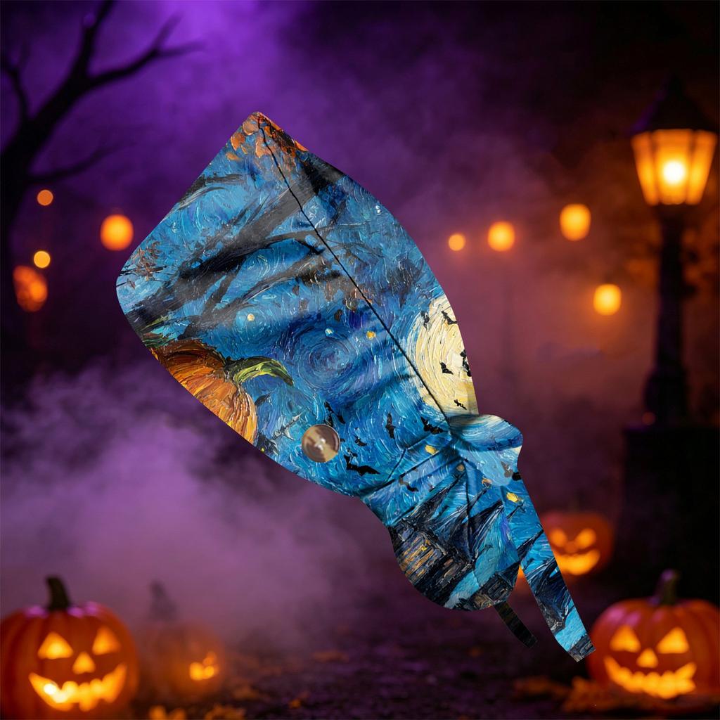 Women's Halloween Printed Ponytail for Work Shower Hair Wrap