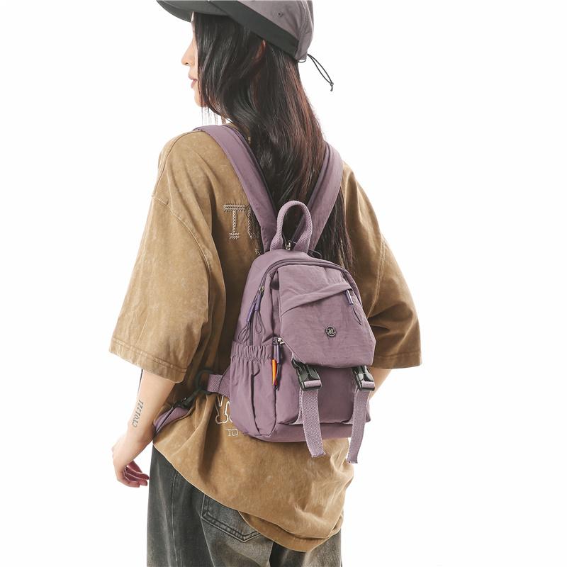 Women's Nylon Small Backpack Multi-Functional Chest Bag