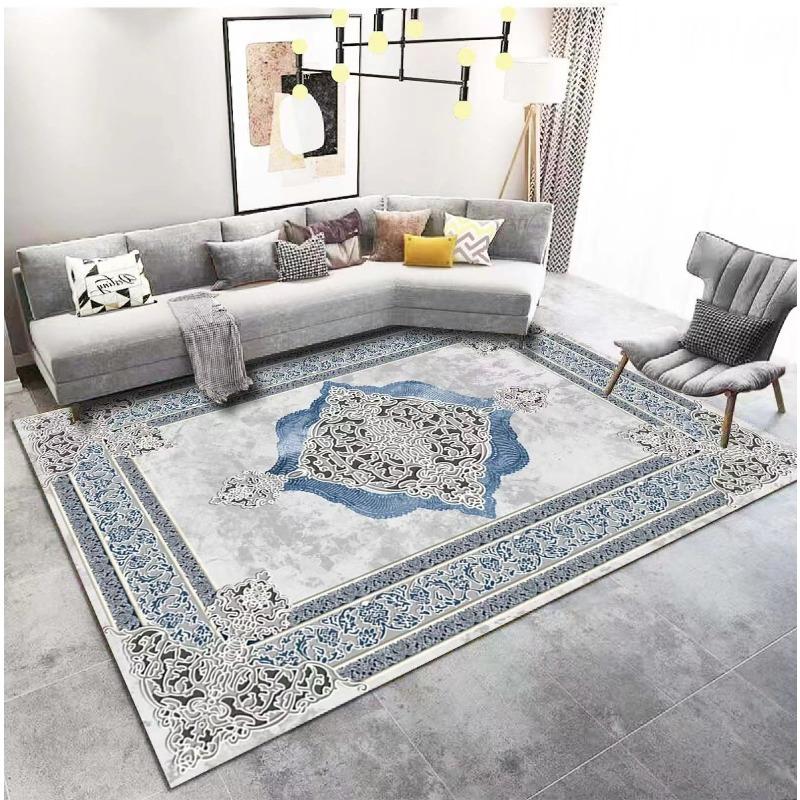 European and American Retro Foldable Living Room and Bedroom Carpet with Thickened Washed Back and Ethnic Style Carpet Beautiful