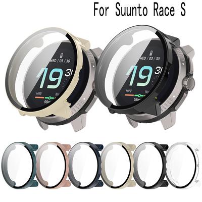 Πλήρης Προστατευτική Γυάλινη Θήκη Για Suunto Race S Έξυπνες Θήκες Προστασίας Οθόνης Για Suunto Race S Κάλυμμα Shell&Γυαλί Tempered Φιλμ 2 σε 1