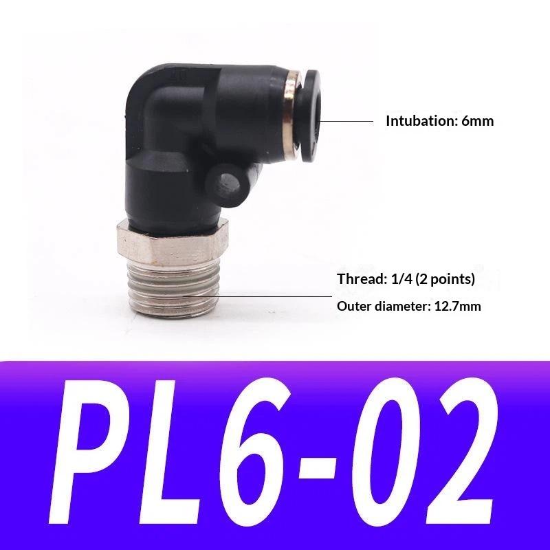 1 Stuk Pl4-01 Pl6-02 Pl8-03 Industriële Pneumatische Fitting 90 Graden Push-in Koperen Luchtbuis Connector Meerdere Bsp Schroefdraad Maten