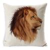 African Animal Linen Cushion Cover Office Sofa Cushion Office Lumbar Pillow Small Pillow