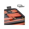 Ustensiles de barbecue - Malette 18 pièces - Acier inoxydable - Manches en bois - Couleur orange