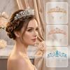 With Comb Rhinestone Crown Bling Bridal Headpiece Goods Decoration Crystal Tiara Cosplay