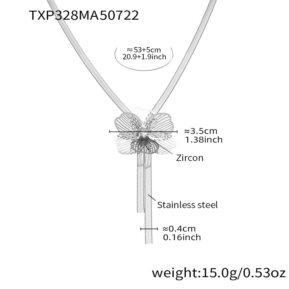 Flower Earrings Necklace Bracelet Ring In Stainless Steel Herringbone Chain Necklaces Bracelets Tassel Stud Earring For Women