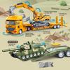 2026 Semi-carrier Container Truck Diecast Engineering Inertial Driving Toys for Boys Tractor Excavator Bulldozer Kids Vehicle Model