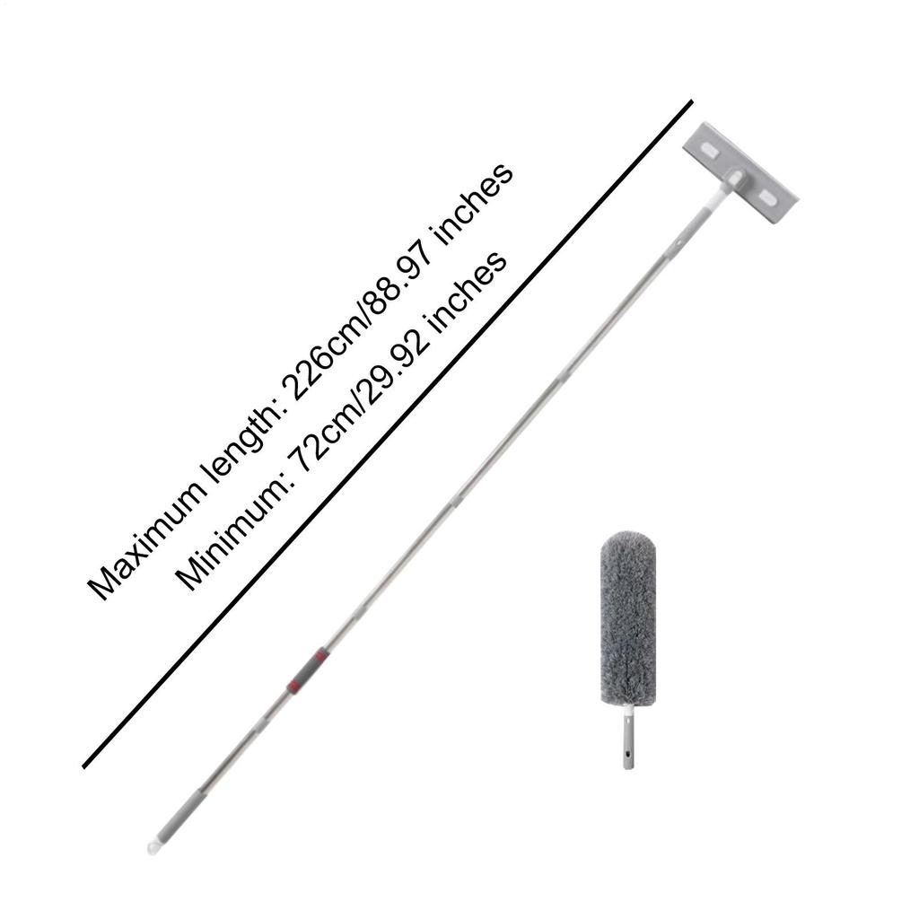 Long Handle Window Cleaner 5-Section Handheld Cleaning Scrubber Window Glass Scrubber For Home Apartment Hotel Bathroom Kitchen