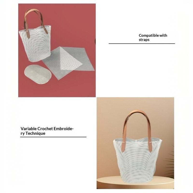 1 Set Black Mesh Plastic Embroidery Handwoven Bag Diy Tool Kit Wallet Diy Material For Craft Lovers