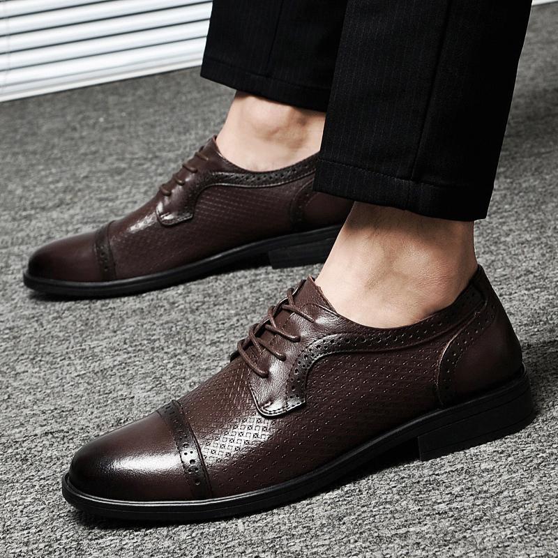 2024 Brand New Men's Genuine Leather Shoes Men's High End Formal Shoes Men's Business Shoes Versatile Men's Casual Shoes