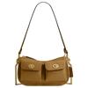 Waverly 24 Doppelt-Drehverschluss Natürliches Kiesel-Leder Umhängetasche Mittel Damen Umhängetasche Oliv CDZ20-B4YTH