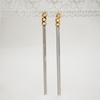 Design Modern Minimalist 18K Gold, Gold and Silver Color Matching Chain Fringed Earrings Earrings