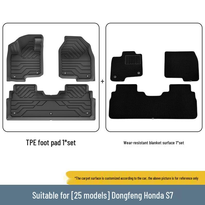 Eco-Friendly TPE Car Floor Mats & Trunk Mat for 25 Honda S7 Models
