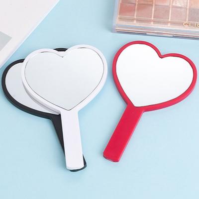 Sweet Heart Handle Mirror Compact Vanity Mirror Carry Around Love Makeup Mirror  Women