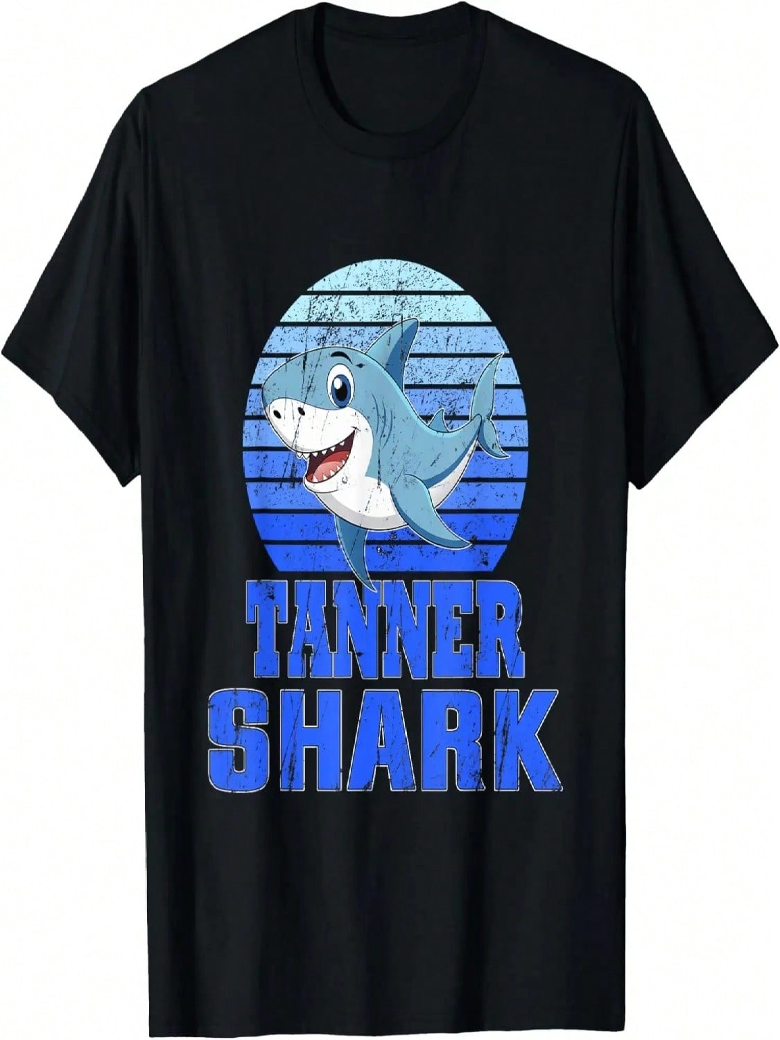 TANNER Shark Family Reunion Squad First Last Name T-Shirt S