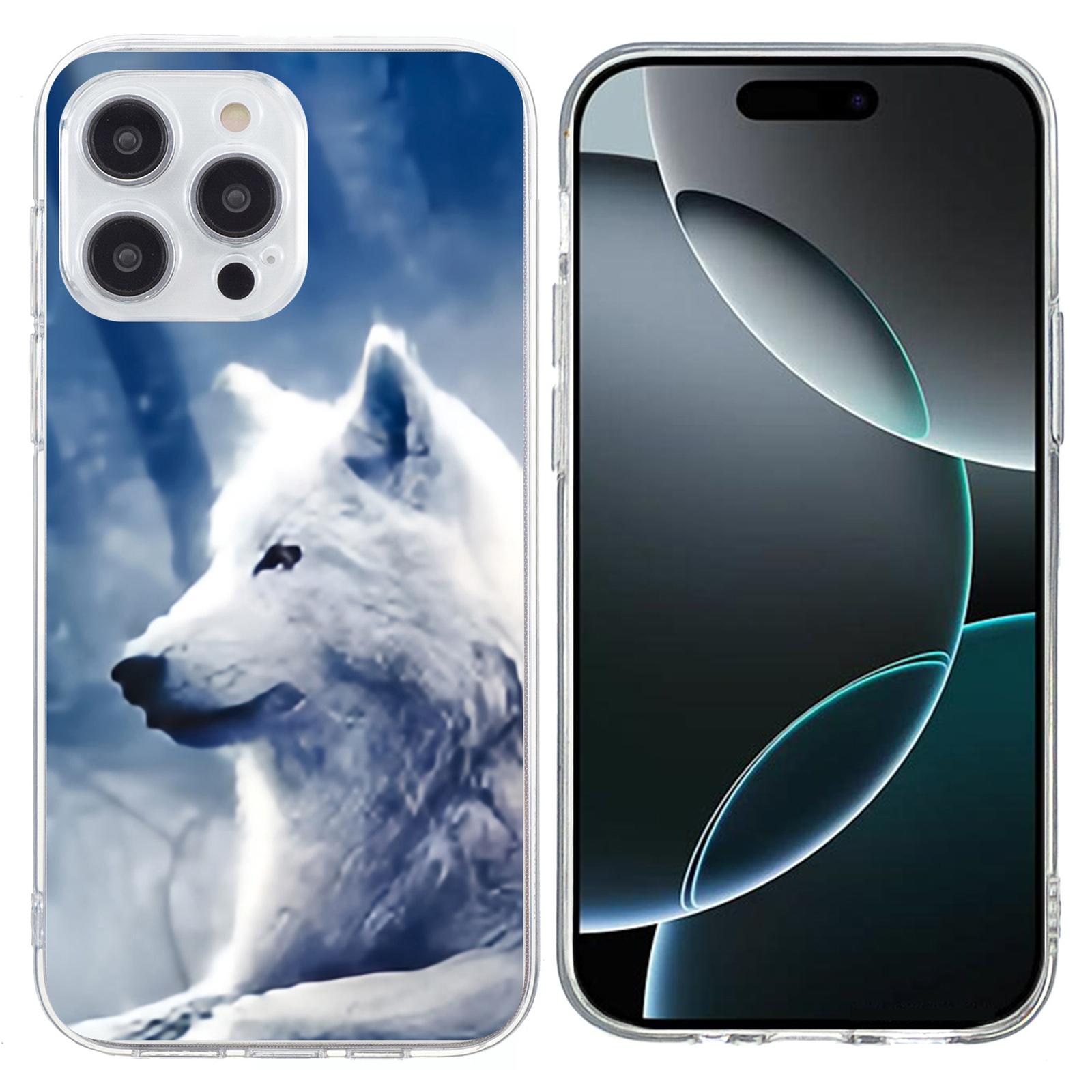 For iPhone 16 Pro Case Pattern Printing Shockproof Soft TPU Phone Cover H