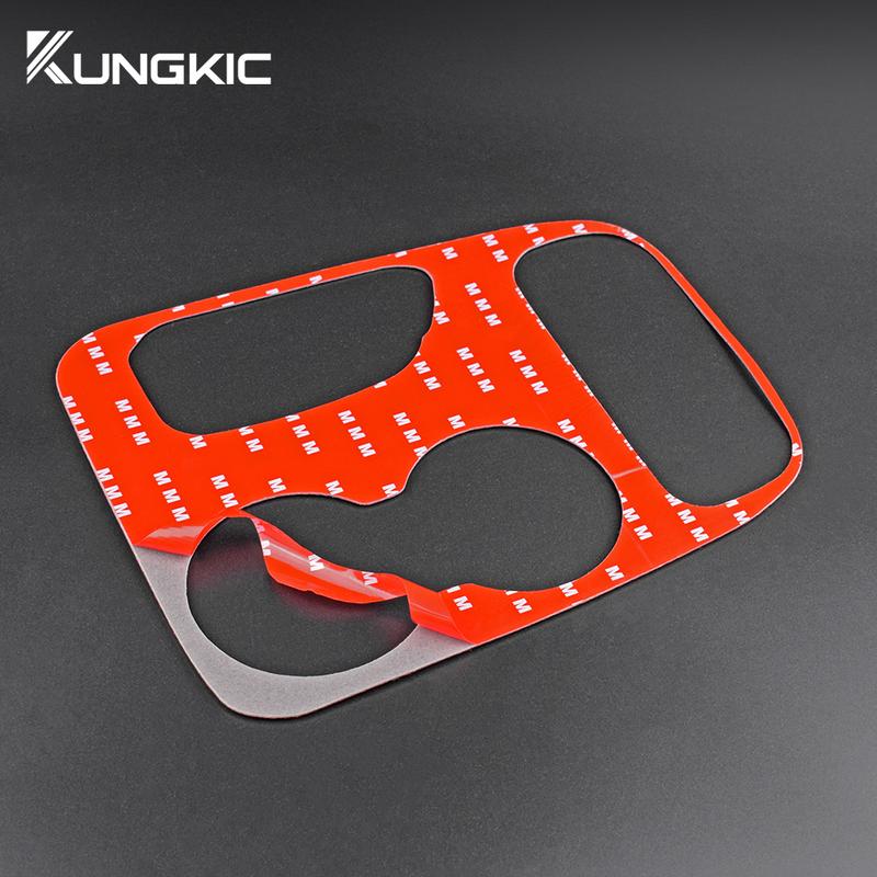 Real Soft Carbon Fiber For Dodge Durango 2018   Car Gear Shift Panel Transmission Console Cover Sticker Interior