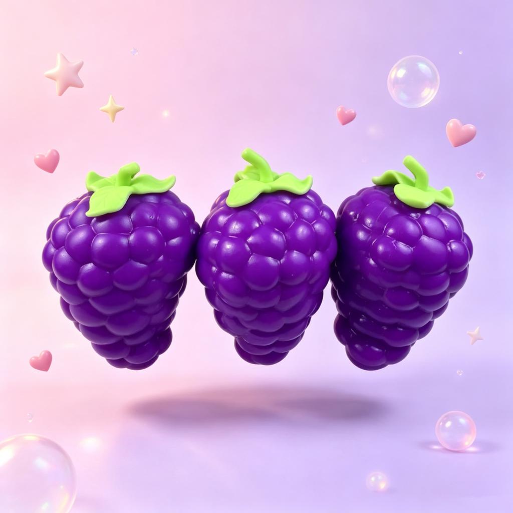 Scented Grape Squishy Squeeze Toy Fruit Stress Relief Fidget Hand Toy Kids Relief Gift