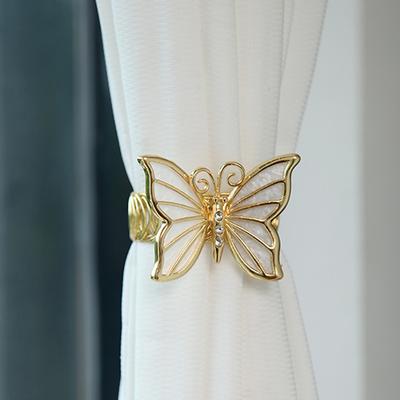 2 pièces Pinces à Rideaux Papillon Printanières Élégantes Minimalistes, Conception Sans Perçage