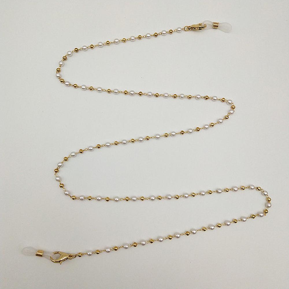 Women Eyewear Jewelry Metal Men Reading Glasses Chain Face Mask Necklace Glasses Clips Pearl Chain