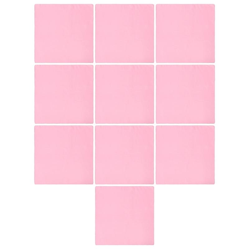 10 Pieces Lightweight Square Scarves Breathable Polyester Head Cover for Daily Outfits Four Season Sports Bandanas