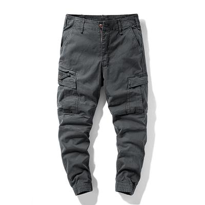 Macacão Multibolsos de Primavera e Outono Calças Casuais Masculinas Calças Retas para Jovens