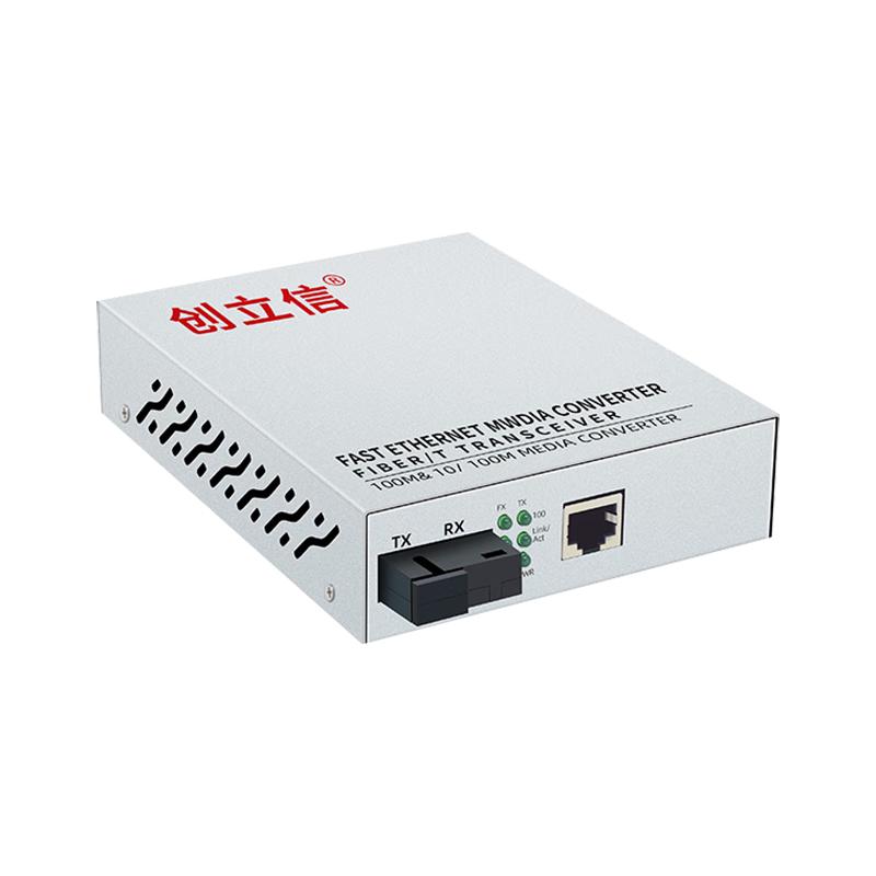 Chuanglixin 100M Single-Fiber SC Fiber Optic Media Converter