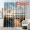 Set Of 2 Flat Printing Curtains Without Rod Sunset Dunes Popular Durable Polyester All Seasons Perfect Curtain