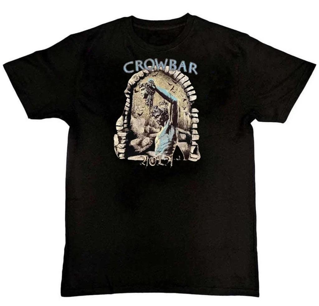 Retro CROWBAR Band Graphic Print Unisex 100% Cotton T-shirt Mens Tees Top
