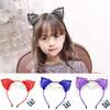 Flickor Barn Söta Svarta Kattöron Huvudbonad Fest Spets Hår Huvudband Hårband