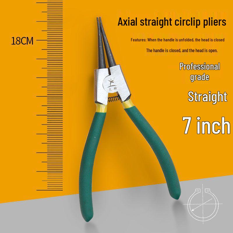 

Multifunctional Large E-Type Snap Ring Pliers for Internal & External Use - Yellow
