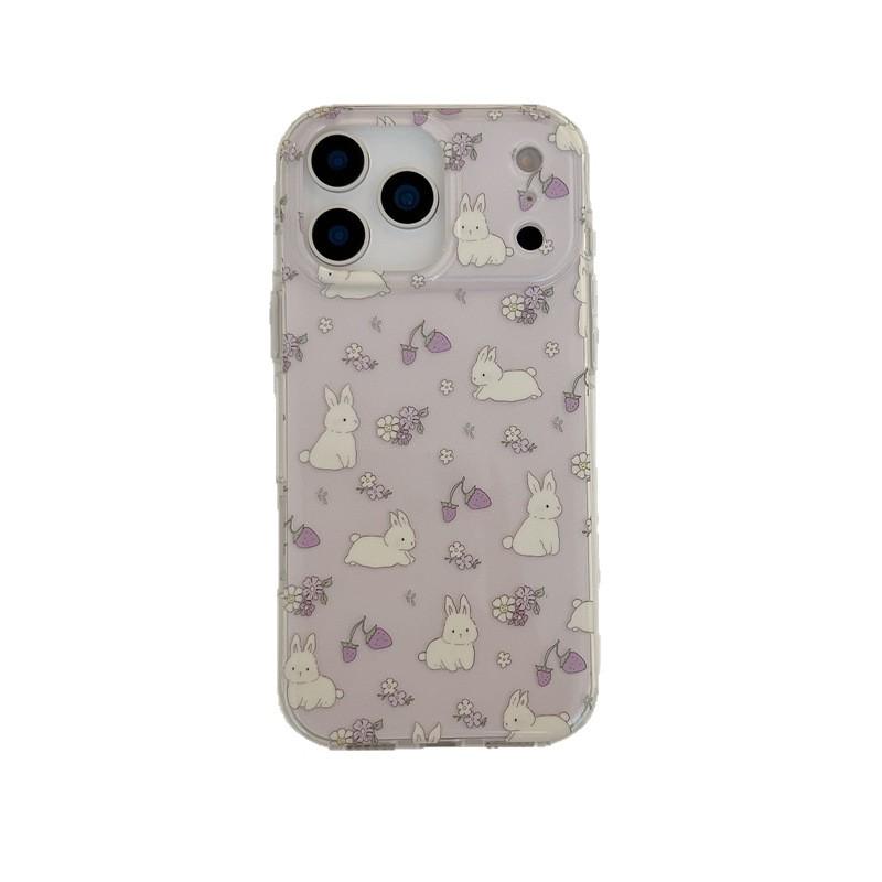 Floral Rabbit iPhone Case for 14/15/16 Pro Max/17