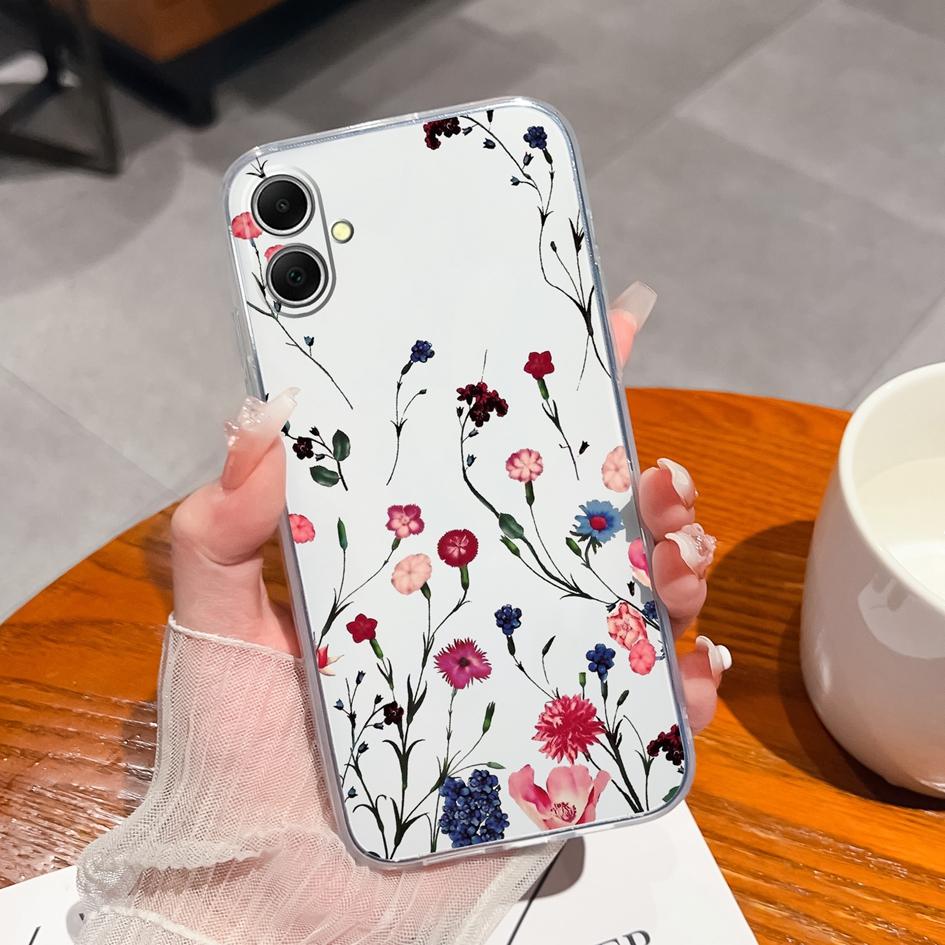 Exquisite New Cover For Samsung A26 A06 S25 Plus Ultra S25Ultra F14 S24 FE M35 A16 A36 A56 Popular Flower Camera Protection Silicone For Samsung Shell