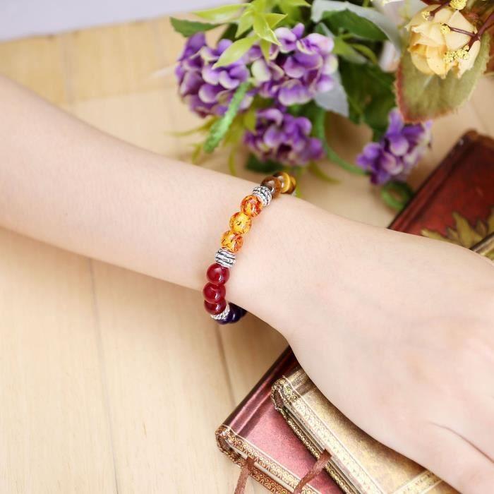 Bracelet - JOVIVI - 7 Chakras - Gemstone - Elastic - Unisex