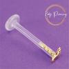 KODY PIERCING Złota 14K Labret Mała Stopa