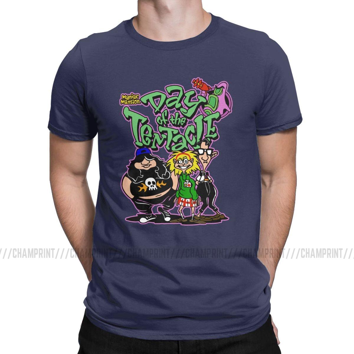 

Day Of The Tentacle Mens T Shirt Novelty Tee Shirt Short Sleeve Round Neck TShirt Cotton Party Clothes L