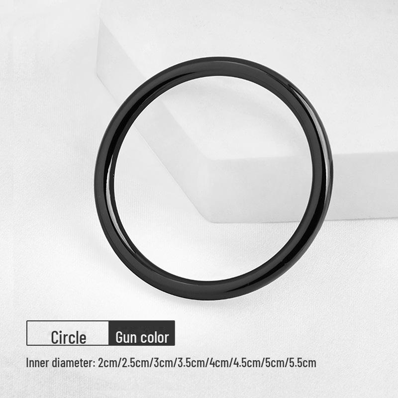 Metal O-ring Buckle Circle Buttons for Bag, Belt & Coat Waist Adjustment