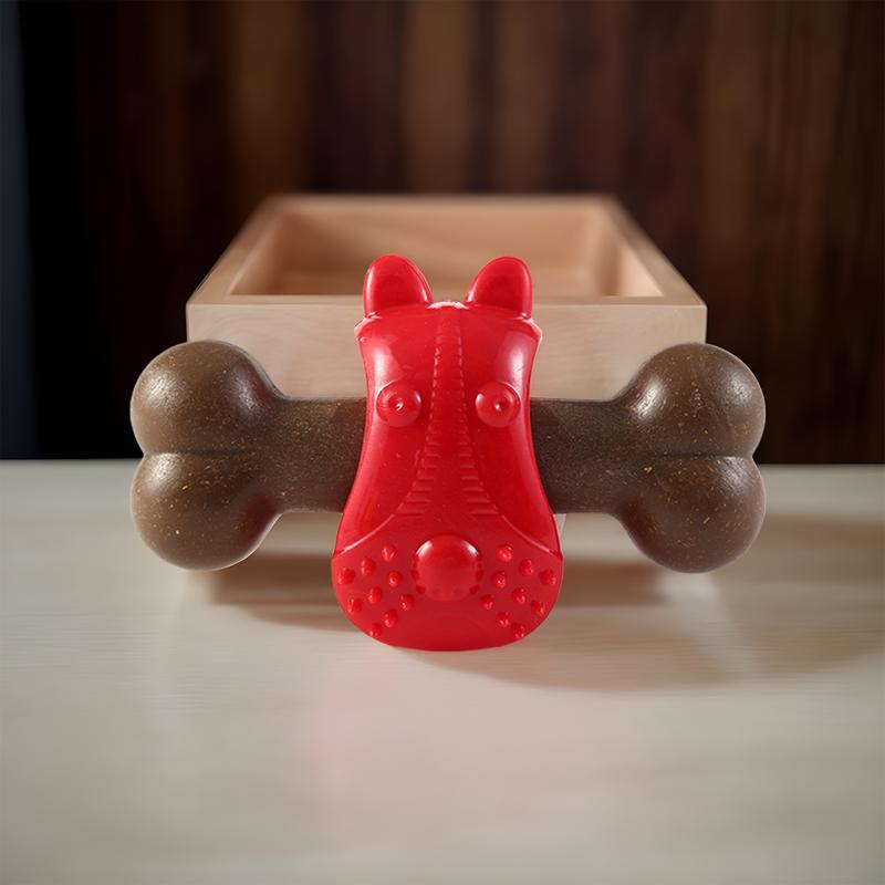 Brinquedos para Cães para Roedores Agressivos Osso para Filhotes Treinador de Roer Calmante Alimentador Lento Estimulação de Roer Interativa Enriquecimento Para