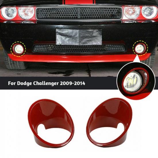 Rote Front-Nebelscheinwerfer-Lampenabdeckung Zierleiste Dekorative Blenden Für 09-14 Dodge Challenger