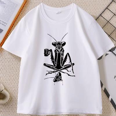 Coffee Praying Unisextis TShirt Funny Graphic Tees Unisex T Shirt Summer Short Sleeve Comfortable Cotton Tees Male Clothing Tops