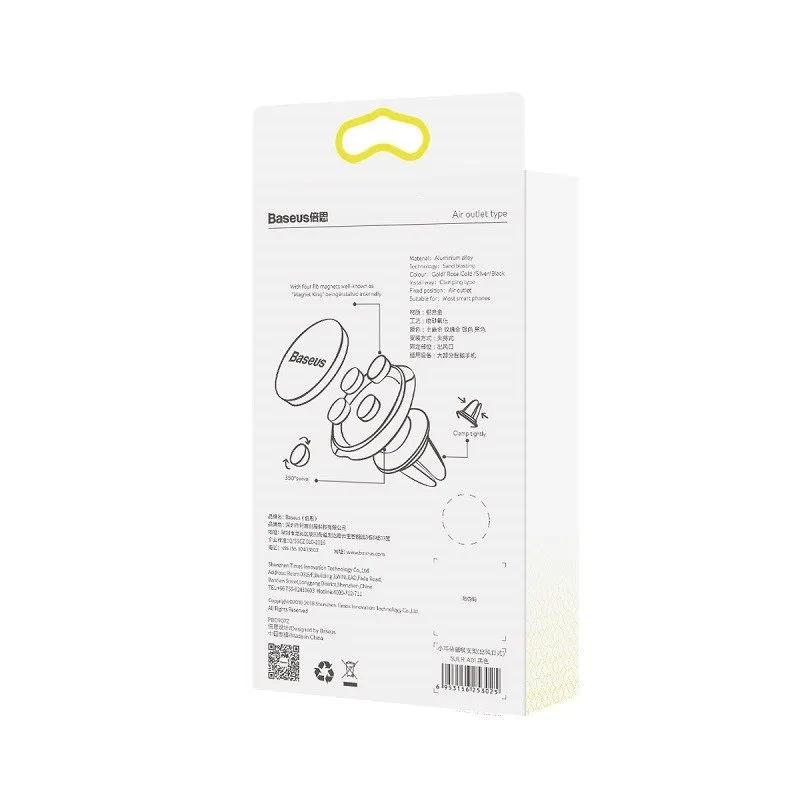 Magnetyczny Uchwyt Samochodowy Do Kratki Wentylacyjnej Small Ears Baseus - Czarny