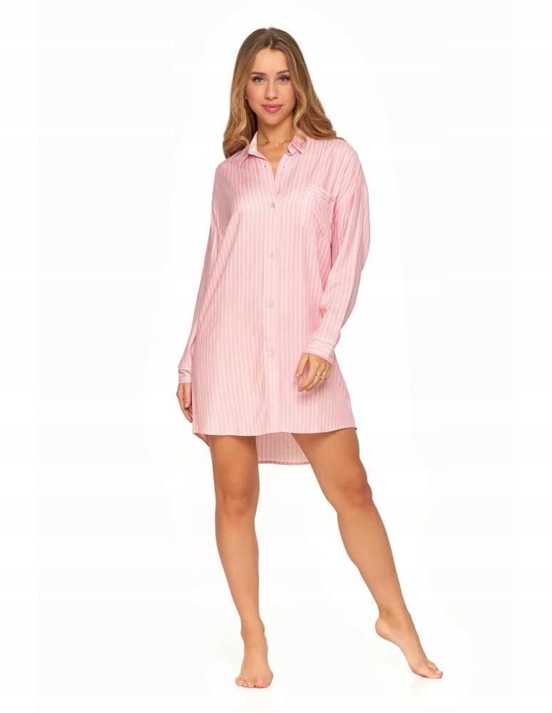 Women's Patterned Viscose Nightgown with Long Sleeves MORAJ L PATT 2