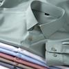 New Anti-Wrinkle Mens Shirts Long Sleeve Dress Shirts For Slim Fit Camisa Social Business Blouse White Shirt Blue Shirt