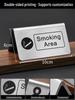 Custom Double-Sided Stainless Steel No Smoking Sign for Hotel, Guest House, or Restaurant