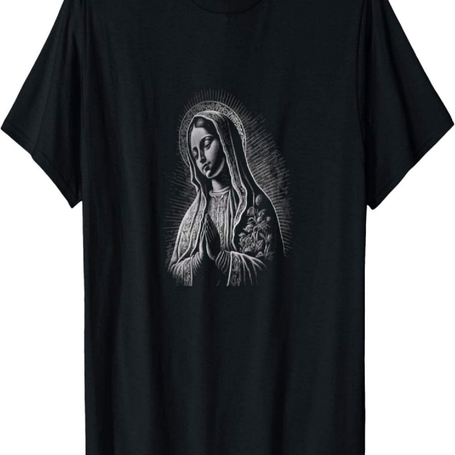 Holy Mary T-Shirt Holy Mother Mary of God Mobile Phone Case T-Shirt S чёрный