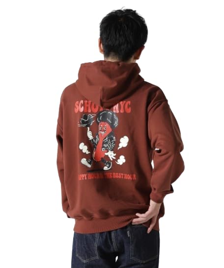 

Schott American Boy Hooded Sweatshirt, Men s, Size XL, Brown, 782-4231006